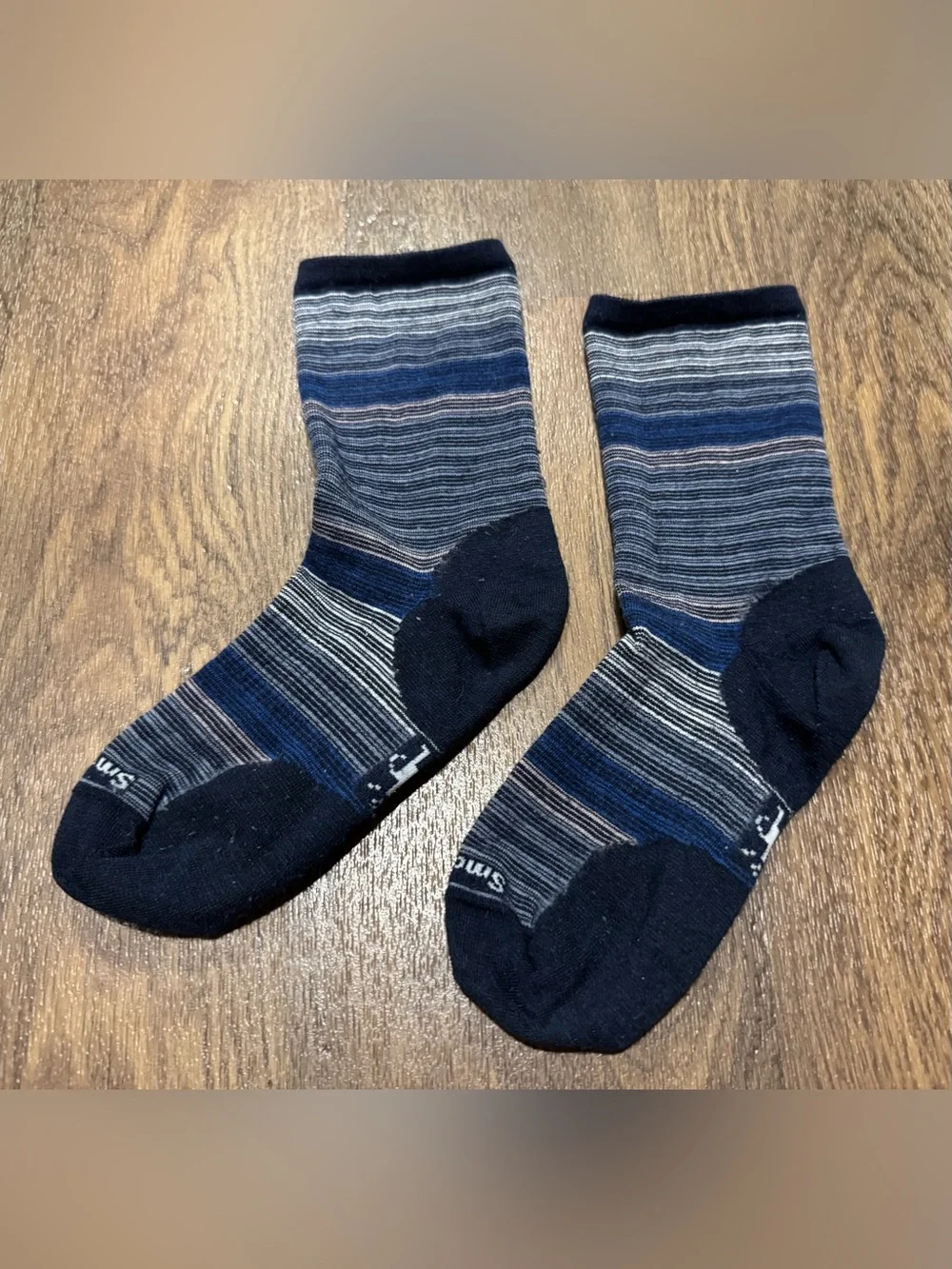 Smartwool Everyday Crew Socks Blue Striped Women’s Size Small